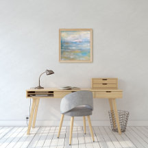 Abstrakte Strandkastenmalerei Art Print