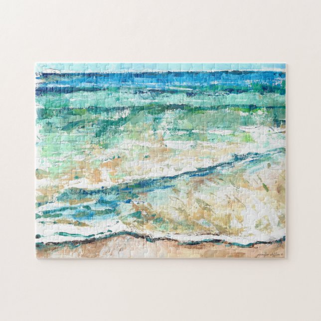 Abstrakte Strandküsten-Ufer-Kunstwerke Puzzle (Horizontal)
