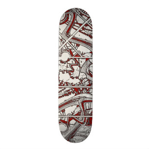 Abstrakte Straßenkunst Skateboardplattform Skateboard