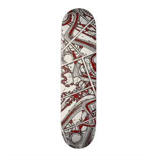 Abstrakte Straßenkunst Skateboardplattform Skateboard