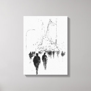 Abstrakte Straßenlandschaft Leinwanddruck