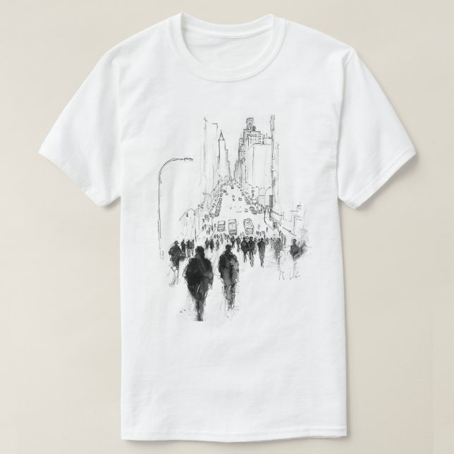 Abstrakte Straßenlandschaft T-Shirt (Design vorne)