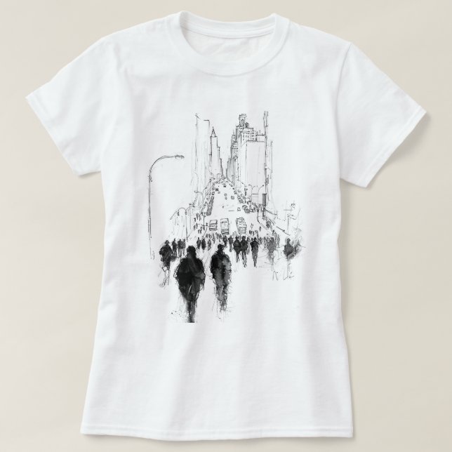 Abstrakte Straßenlandschaft T-Shirt (Design vorne)