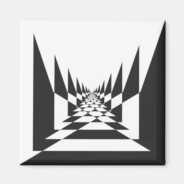 abstrakte Straßenperspektive Magnet (Vorne)