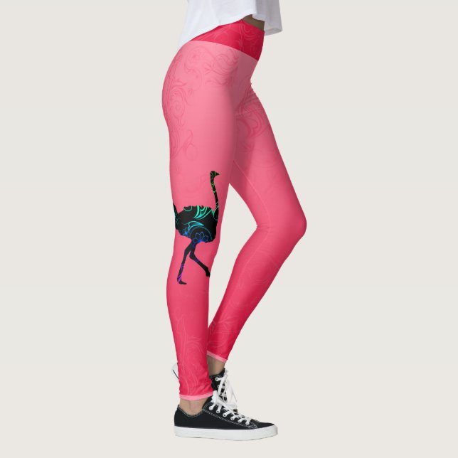 Abstrakte StraußenLeggings Leggings (Rechts)