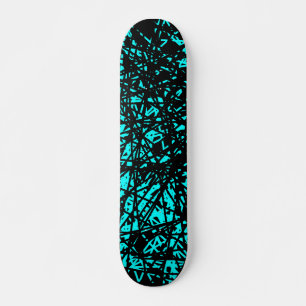 Abstrakte Strecken - Cyan Skateboard