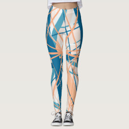 Abstrakte Streifen am Strand Sommergeometrische Le Leggings