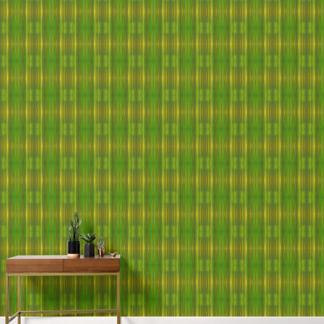 Abstrakte Streifen aus grünem Stem Harmonie und Wo Tapete (Korridor)