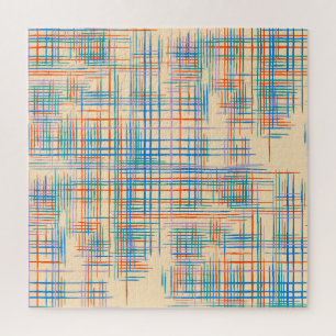 Abstrakte Streifen, bunt ethnische Grasmatte. Puzzle