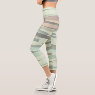 abstrakte Streifen Capri Leggings