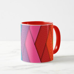 Abstrakte Streifen, farbig, Tasse