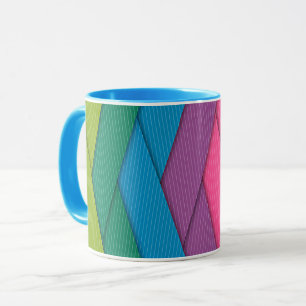 Abstrakte Streifen, farbig, Tasse