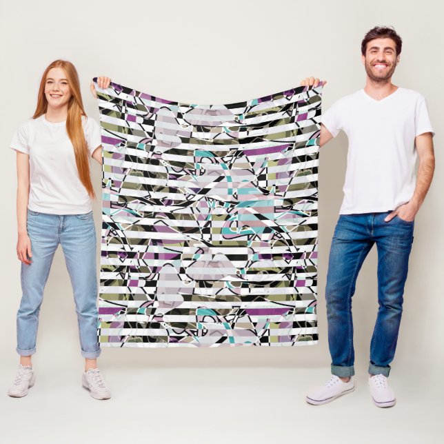 Abstrakte Streifen Fleecedecke (Beispiel)