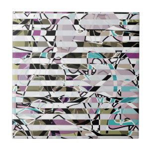 Abstrakte Streifen Fliese