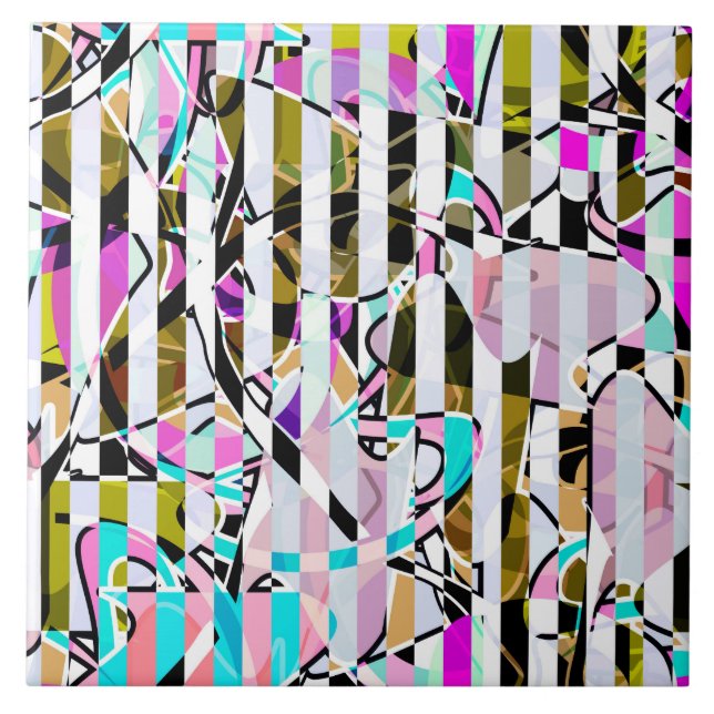 Abstrakte Streifen Fliese (Vorderseite)