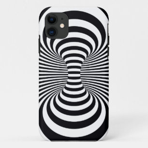 Abstrakte Streifen-Form-Kreise iPhone 11 Hülle
