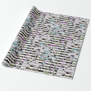 Abstrakte Streifen Geschenkpapier