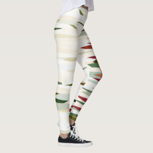 abstrakte Streifen grün und rot Leggings
