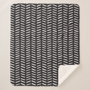 Abstrakte Streifen Horizontaler Vintager Hintergru Sherpadecke