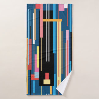 abstrakte Streifen in leuchtenden Farben Badehandtuch