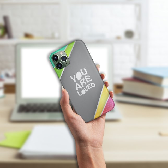 Abstrakte Streifen iPhone Case (Abstract colored stripes iPhone Case)