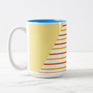 abstrakte Streifen moderne Kunst Zweifarbige Tasse