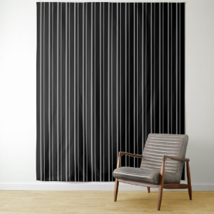 Abstrakte Streifen moderne Muster Druck schwarz g Wandteppich