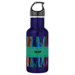 Abstrakte Streifendesign Edelstahlflasche