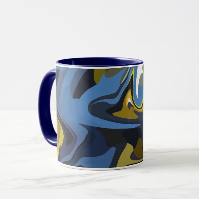 Abstrakte Strömungskunst Tasse (Vorderseite Links)
