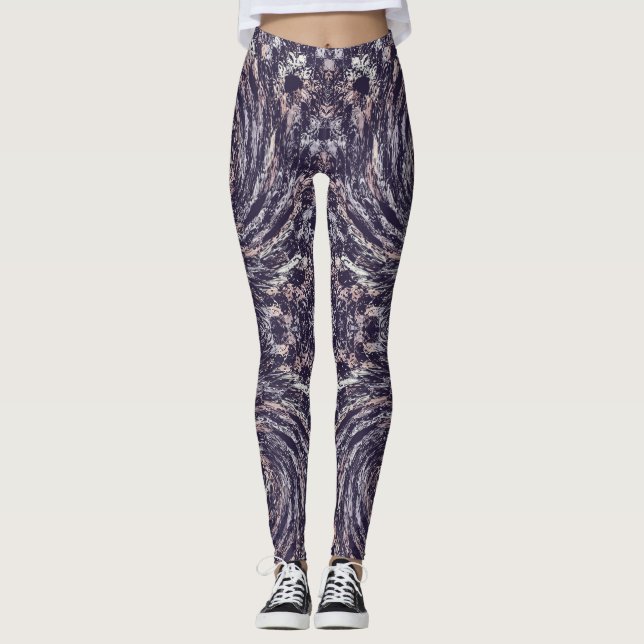 Abstrakte Strudelbeschaffenheit Leggings (Vorderseite)