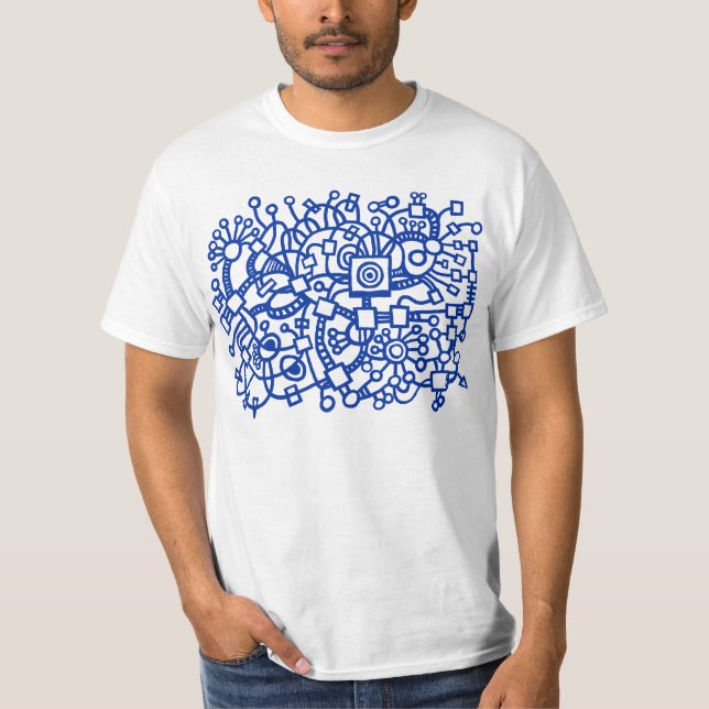 Abstrakte Struktur - Navy Blue T-Shirt (Vorderseite)