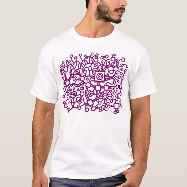Abstrakte Struktur - Pflaume T-Shirt (Vorderseite)