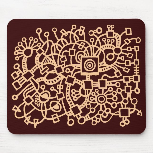 Abstrakte Struktur - Sand auf dunkelbraun Mousepad (Vorne)