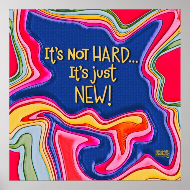 Abstrakte Studierende Es ist nur ein neues Inspiri Poster (Vorne)