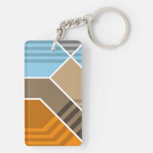 Abstrakte Subduktionszone Acrylkettkette Schlüsselanhänger