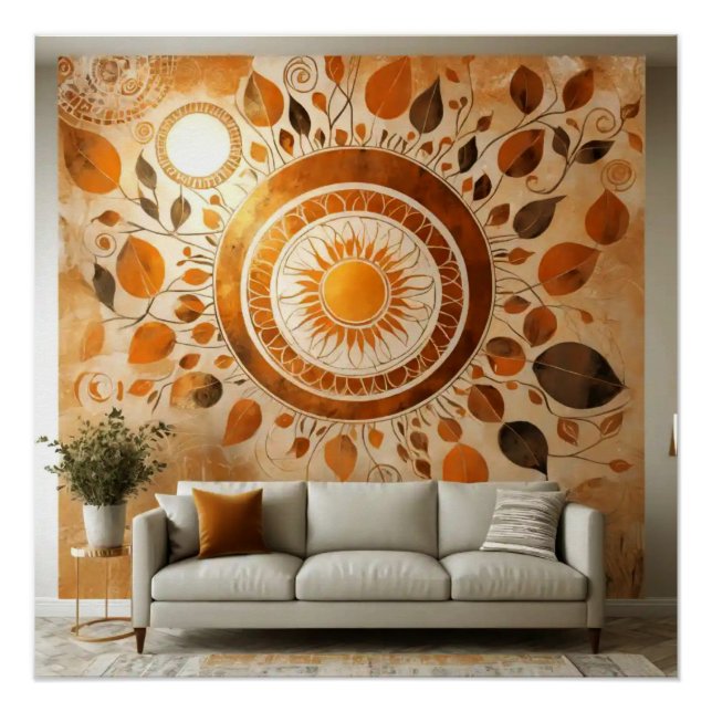 Abstrakte Sun #1 Wall Art Poster (Vorderseite)