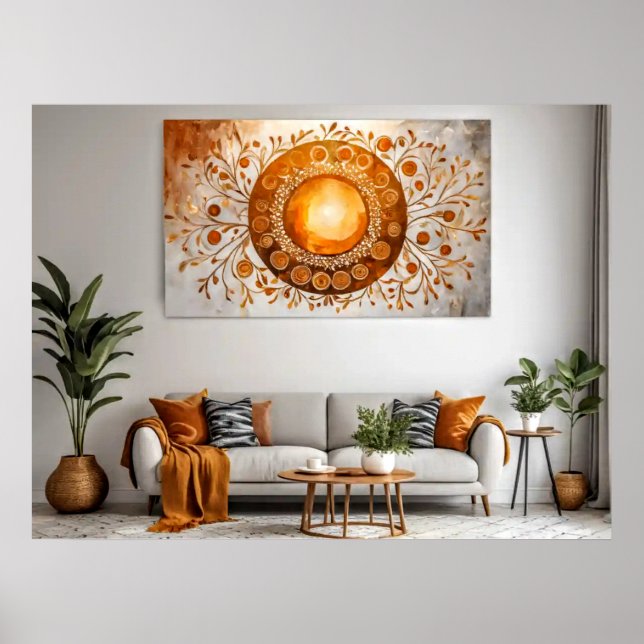 Abstrakte Sun #4 Wall Art Poster (Vorne)