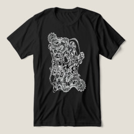 Abstrakte surrealistische Schwarz-Weiß-Moderne Kun Tri-Blend Shirt