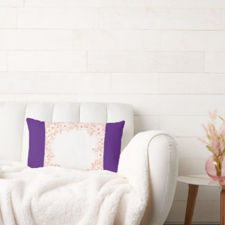 Abstrakte, süß-rosa Blumen Kissen Form.