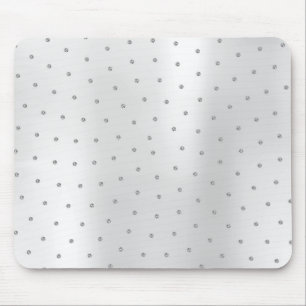 Abstrakte Swarovski-Kristalle Silbergrau Mousepad