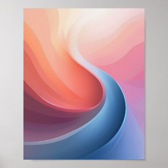 Abstrakte Swirbelfarben Poster (Vorne)