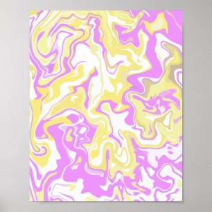 Abstrakte Swirl Kunst, Dichtung und Musik Poster