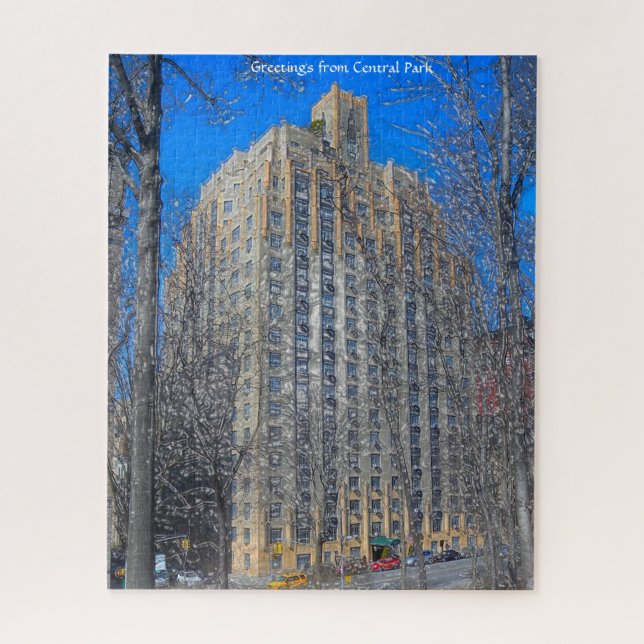 Abstrakte Szene. Central Park New York. Jigsaw Puz Puzzle (Vertikal)
