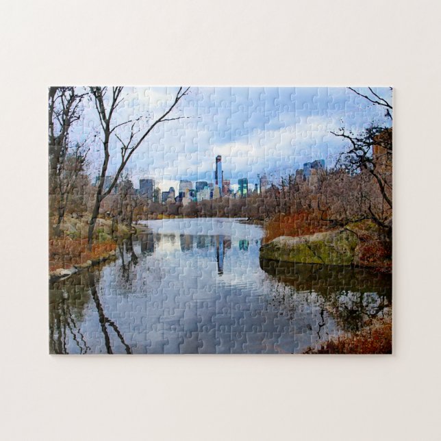 Abstrakte Szene. Central Park New York. Puzzle (Horizontal)