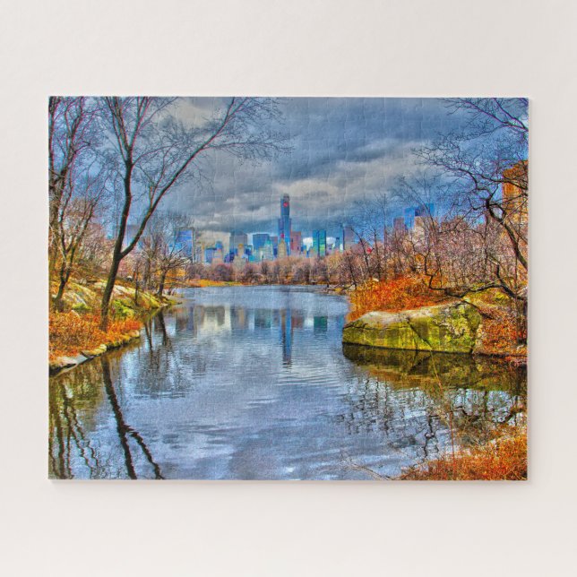 Abstrakte Szene. Central Park New York. Puzzle (Horizontal)