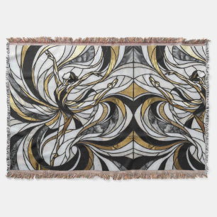 Abstrakte Tänzer Gold Motion Decken