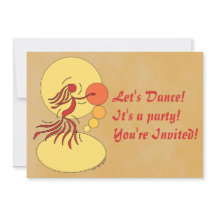 Abstrakte Tänzereinladung