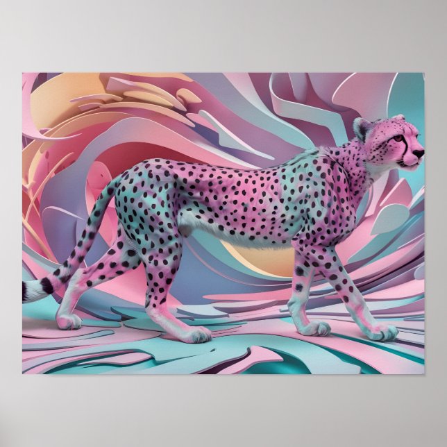 Abstrakte Tapete in Pastellfarbe Poster (Vorne)