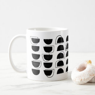 Abstrakte Tasse aus Schwarz und Weiß