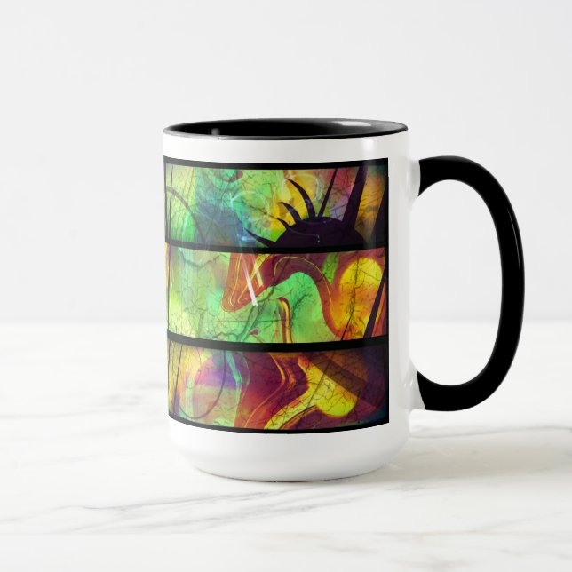 Abstrakte Tasse der gestrichenen Bereiche (Rechts)